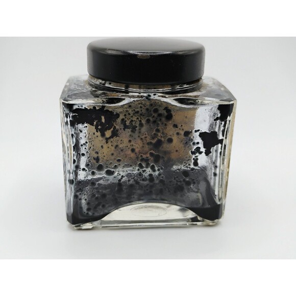 Vintage Russia Cement Co. Signet Blue Black Ink Glass Bottle & Cap 1940's EMPTY - Picture 3 of 7